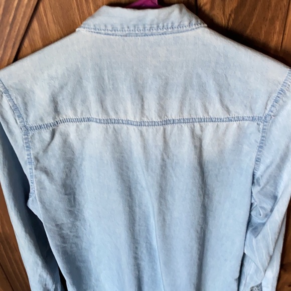 MAURICES DENIM LONG SLEEVE BLOUSE - Picture 6 of 6